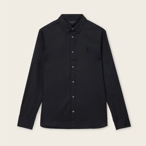 All Saints Black Casual Button Down Shirt